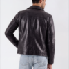 Midnight Black Leather Shirt Jacket