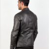 Black Café Racer Leather Jacket