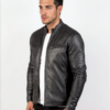 Black Café Racer Leather Jacket