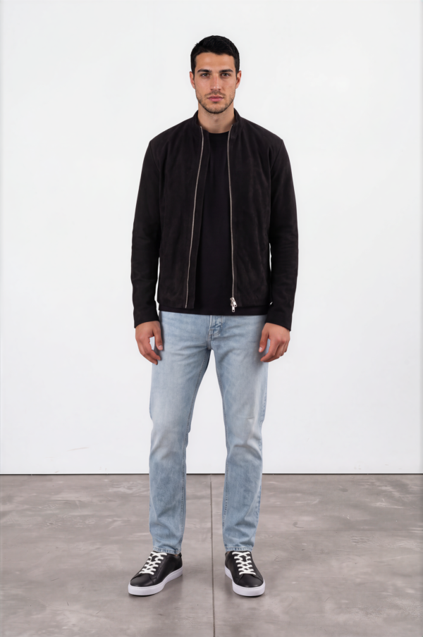 m06-black-suede-bomber-2 Onyx Black Suede Bomber Jacket