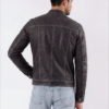 Distressed Brown Leather Biker Jacket