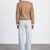 Women's Tan Shearling Aviator Jacket
