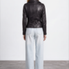 Women's Black Asymmetric-Zip Biker Jacket