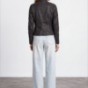 Women's Black Asymmetric-Zip Biker Jacket